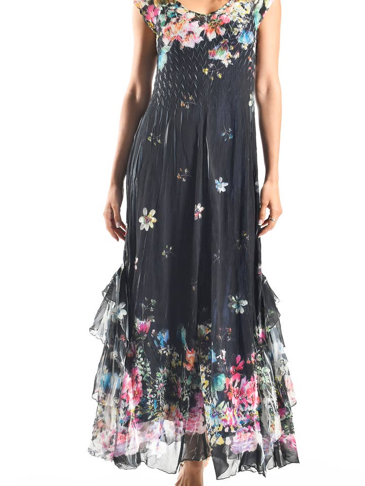 CTS18490 - Chiffon Printed Maxi Dress for wholesale by Komarov