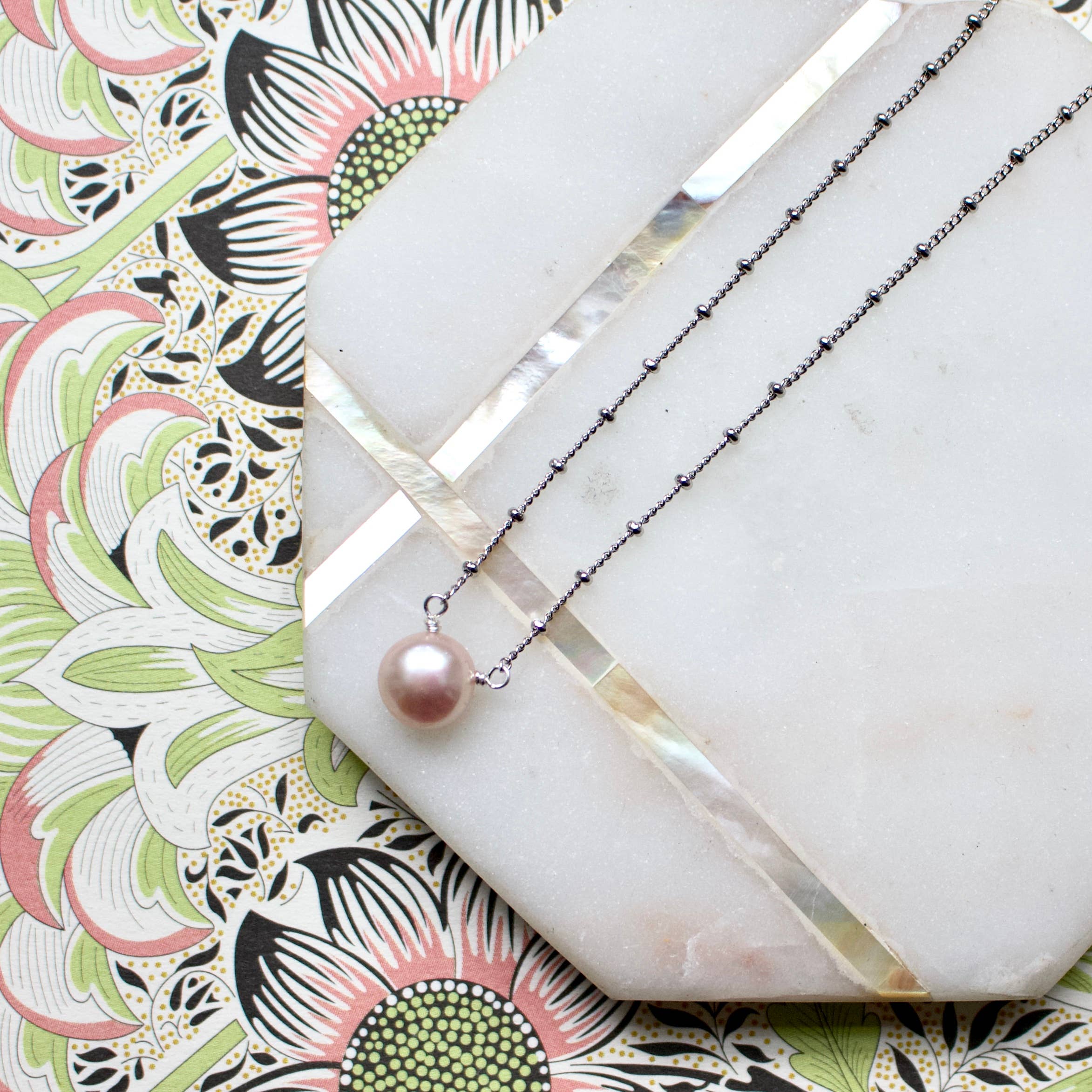 a.v. max – wholesale Pärlband/Pärlhalsband – Solitaire sötvattenspärlhals|16" Pärlkedja|Guld|Silver4