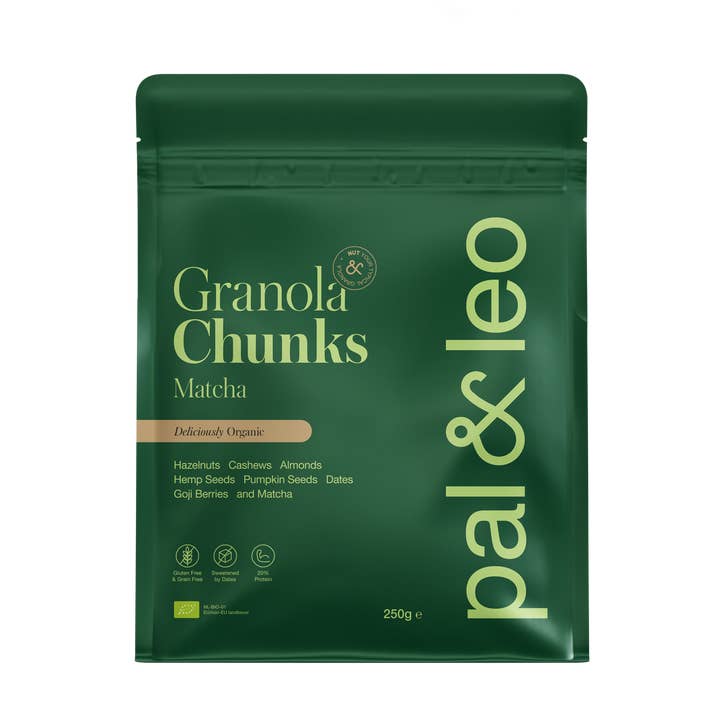 Pal & Leo Organic Granola Chunks - Matcha for wholesale by Pal & Leo