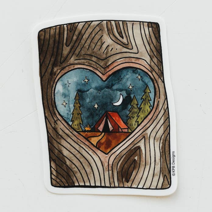 Sticker Girl - Wholesale Sticker - Tree Stump Heart Vinyl Sticker1