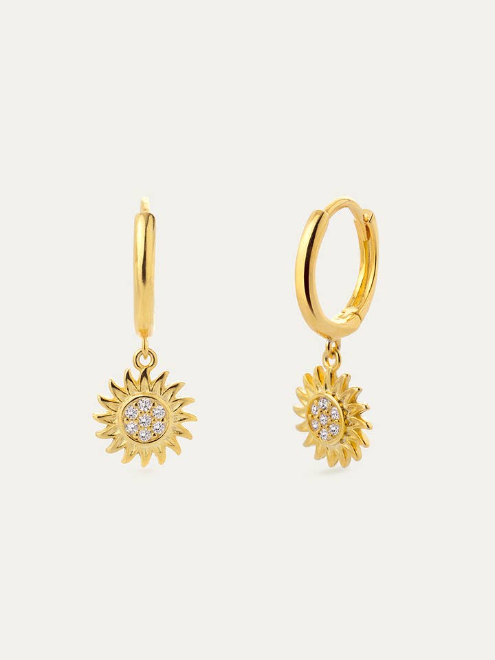 Daphne Guld Øreringe for engroshandel hos FLOR DE MENTA JEWELRY