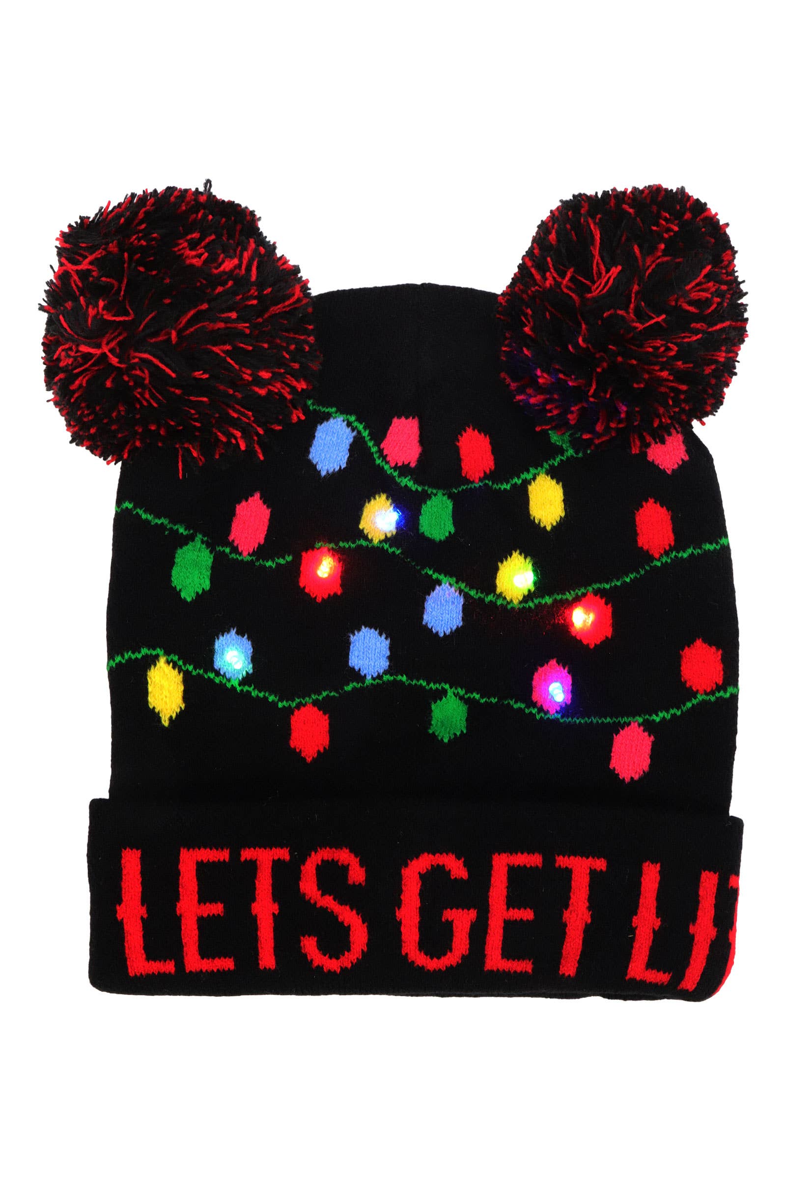 ASSORTI Kerstmis LED Lichtgevende Dubbele Pom Pom Muts voor groothandel op Faire9