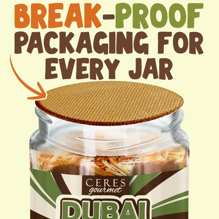 Ceres Gourmet - Wholesale Chocolate - Dubai Chocolate Spread – 6.35 oz for Breakfast, Snacks, and Desserts7