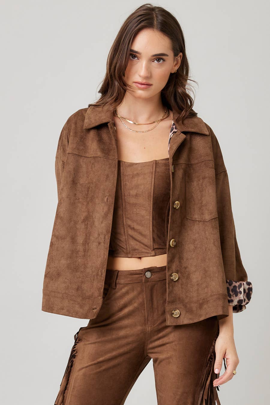 MOKA Veste en daim surdimensionnée en vente sur Faire4