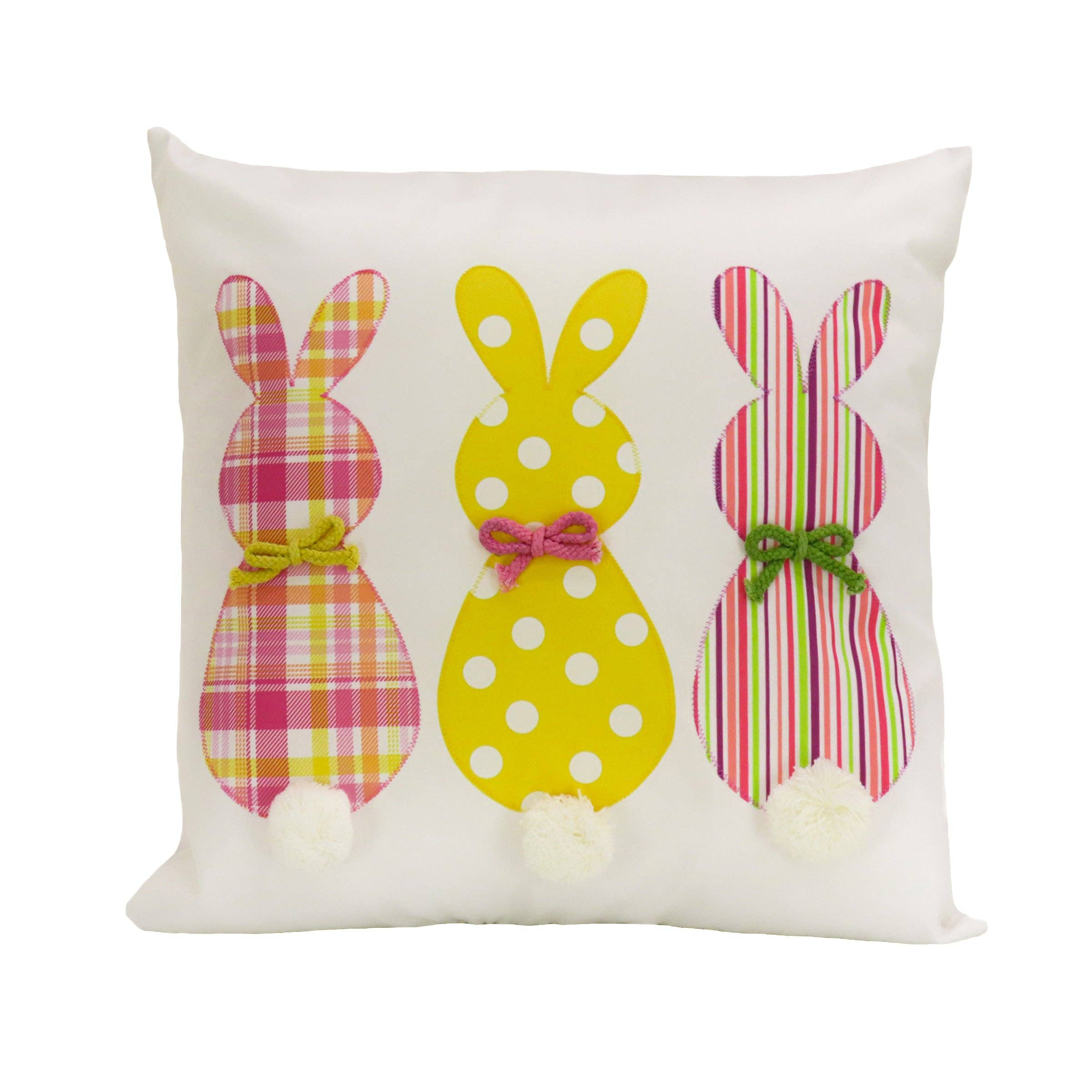National Tree Company - Wholesale Throw/Decorative Pillow - 16 in. Easter Bunny Trio Decorative Pillow0