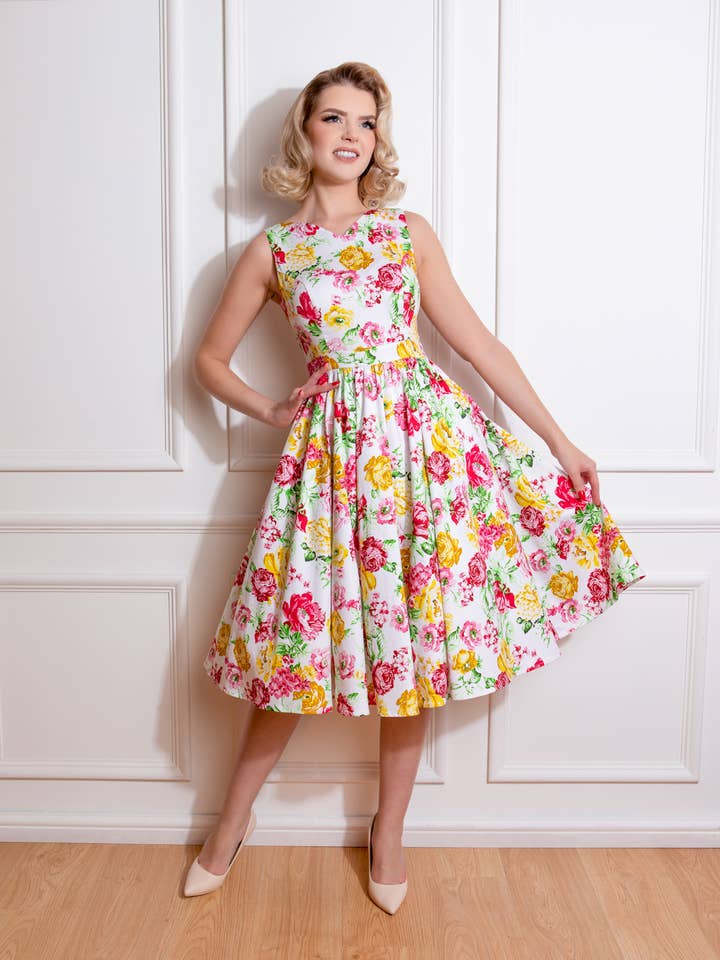 Dawn Floral Swing Dress for wholesale by Hessar Trading CO LTD