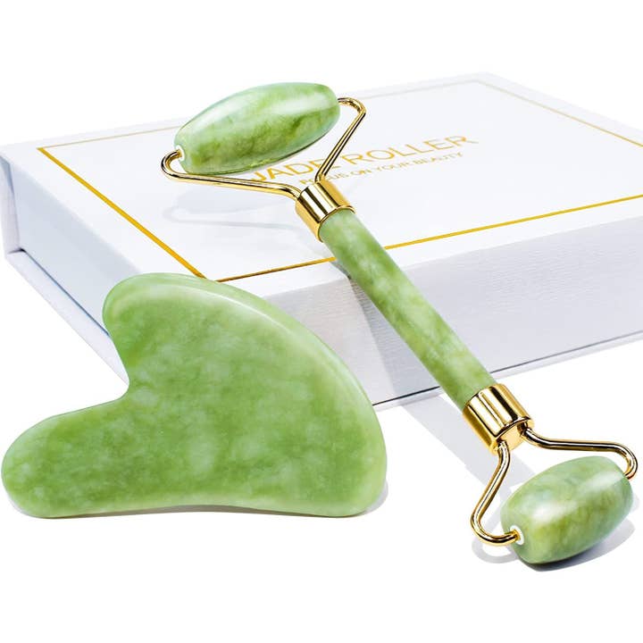 Jade Roller & Gua Sha Gift Box for wholesale by Hard Rock Health Stores
