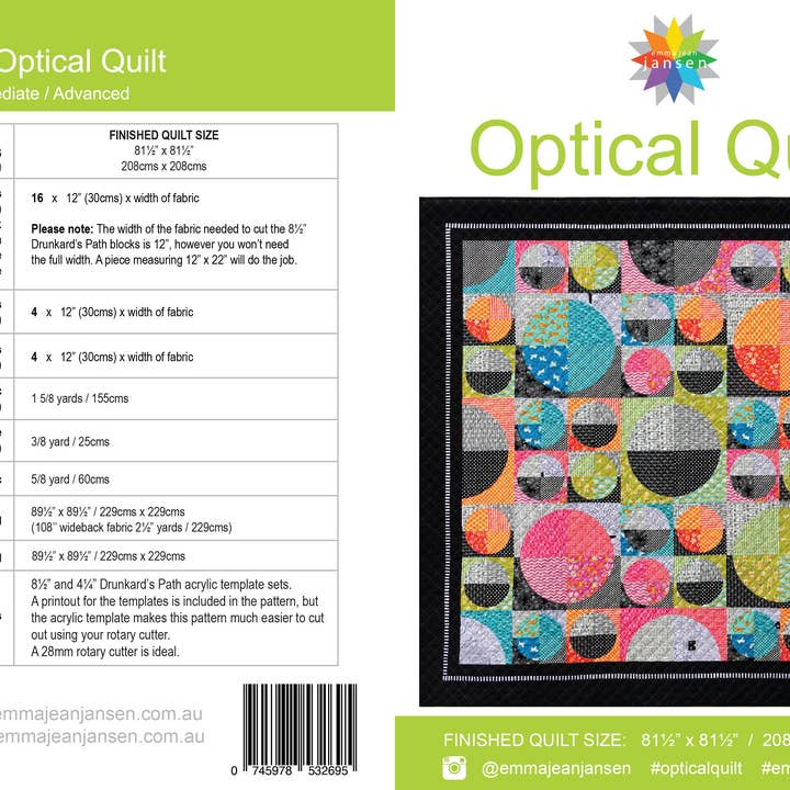 emma jean jansen - Wholesale Craft tool - • Wholesale - Optical Quilt Pattern1