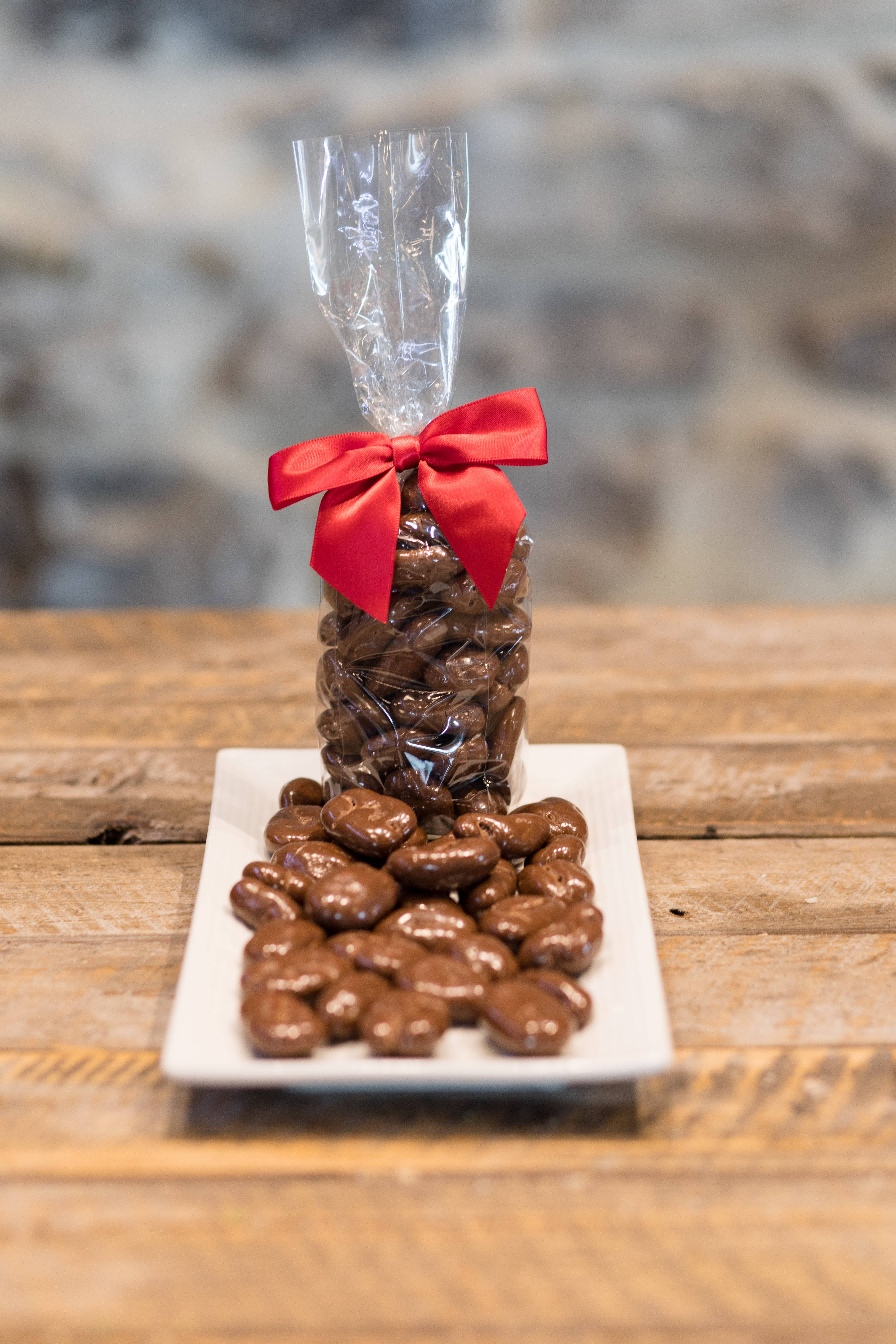Oliver Pecan Co. - Wholesale Chocolate Covered Sweets - Milk Chocolate Honey Baked Pecans -8 oz Decorative Bag0
