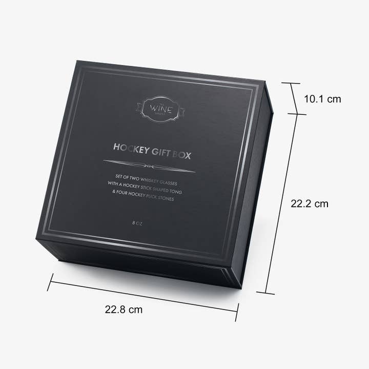 The Wine Savant / Khen Glassware - Wholesale Drink Chilling Cubes - Hockey Whiskey Stones 7pcs Set | 4 stones, tongs, 2 glasses11