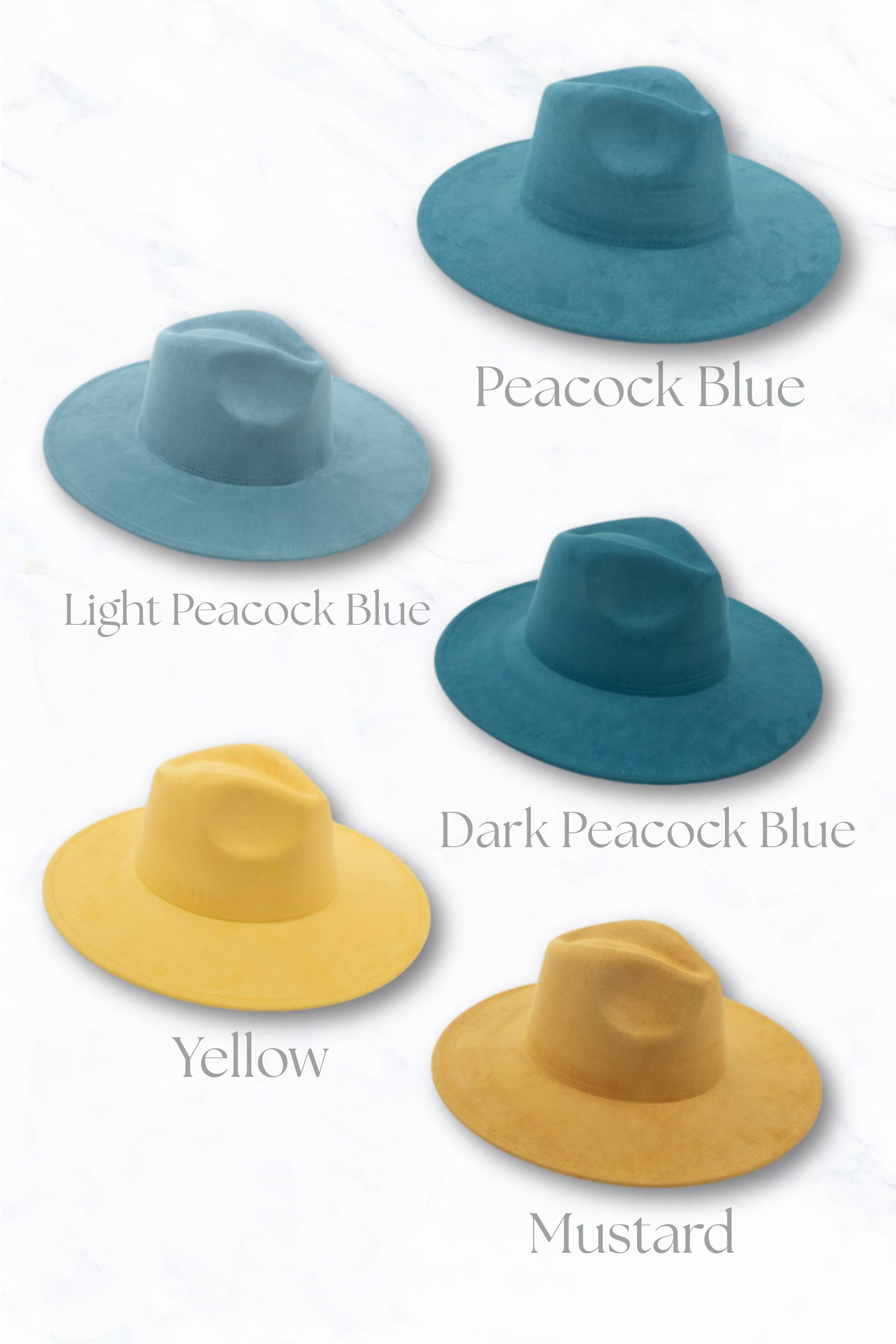 Suzie Q USA – Großhandel Fedora-Hut – Damen – Wildleder-Fedora mit großem Rand und Pfirsich-farbigem Oberteil4