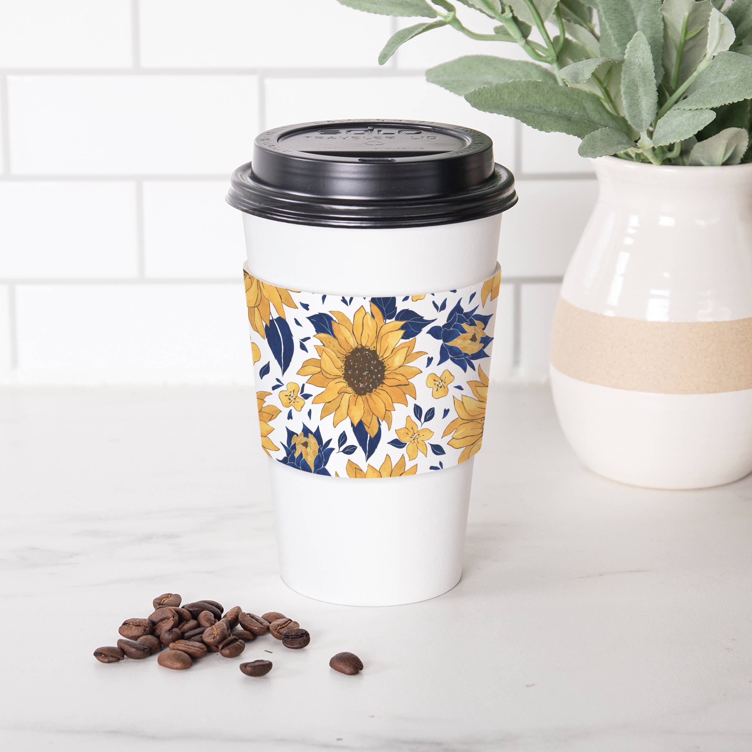 P. Graham Dunn - Wholesale Drink Huggers & Koozies - Sunflower Pattern Mug Hug0