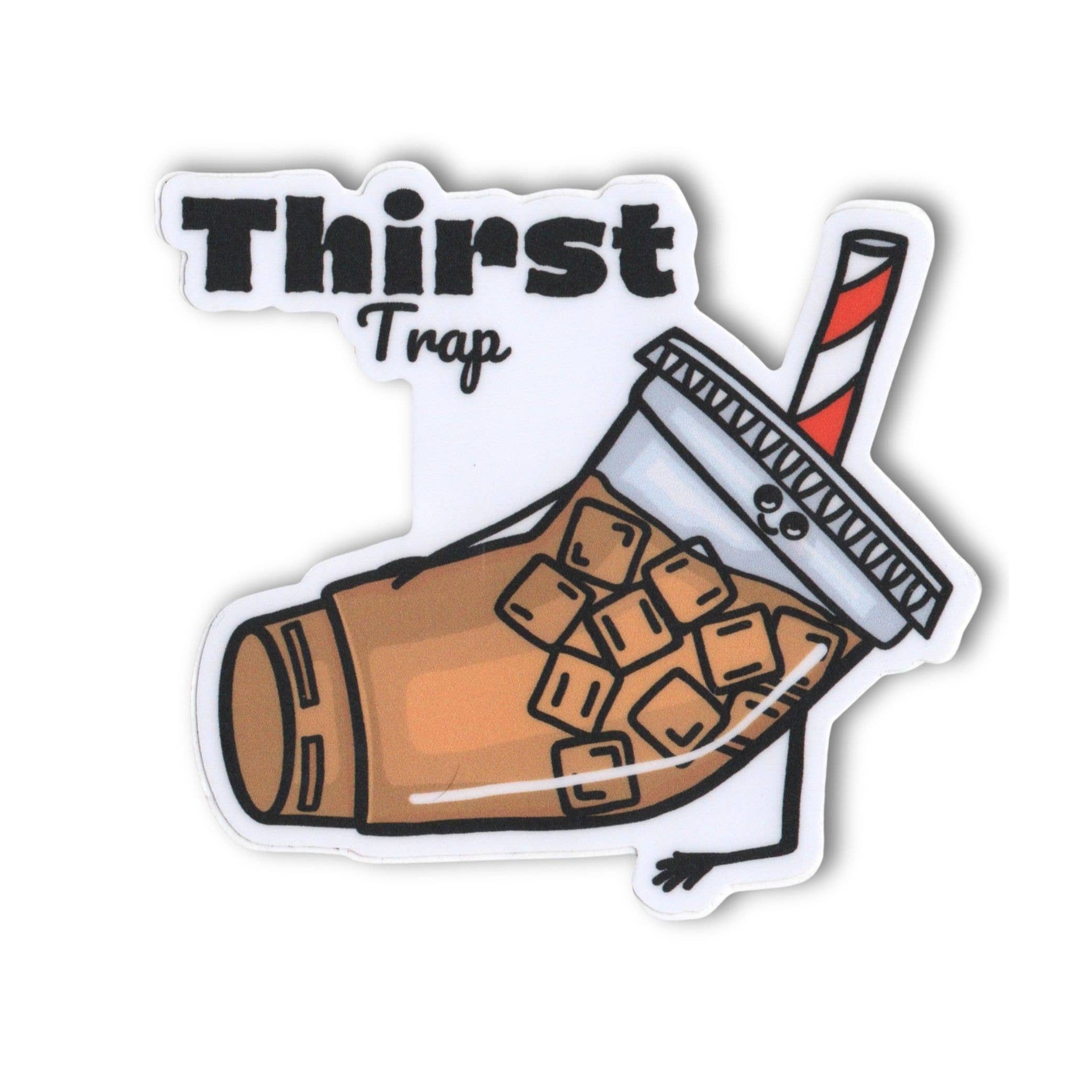 Punaballoo – Großhandel Aufkleber – Durstfalle – Eiskaffee Vinyl-Aufkleber - Wasserdicht & Matt