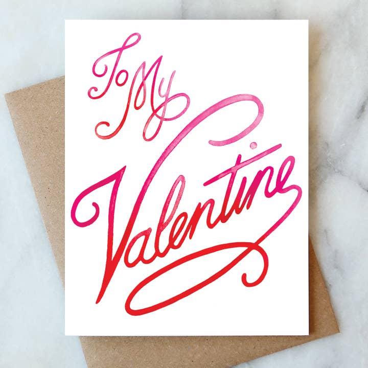 To My Valentine Greeting Card | Valentine Love Friendship for wholesale by Abigail Jayne Design