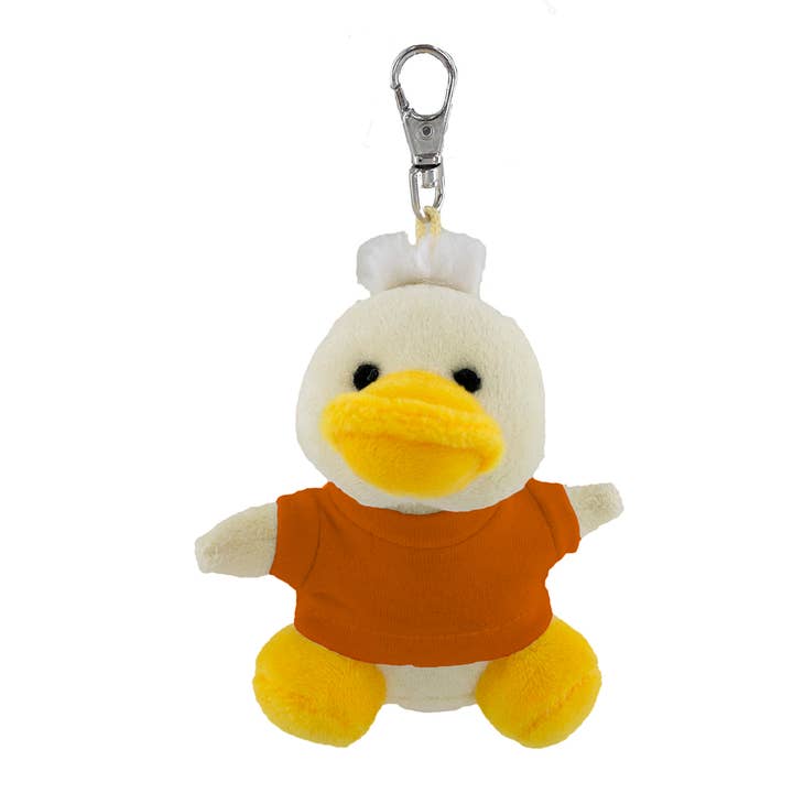 Plushland - Wholesale Keychain – Unisex - 4" Keychain - Duck with customized shirt15