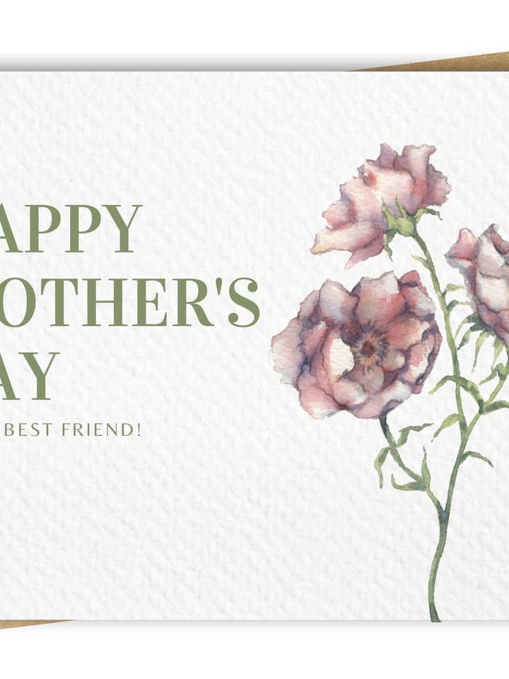Moederdagkaart voor beste vriendin - inclusief kraft-envelop voor wholesale door Paper Kuts