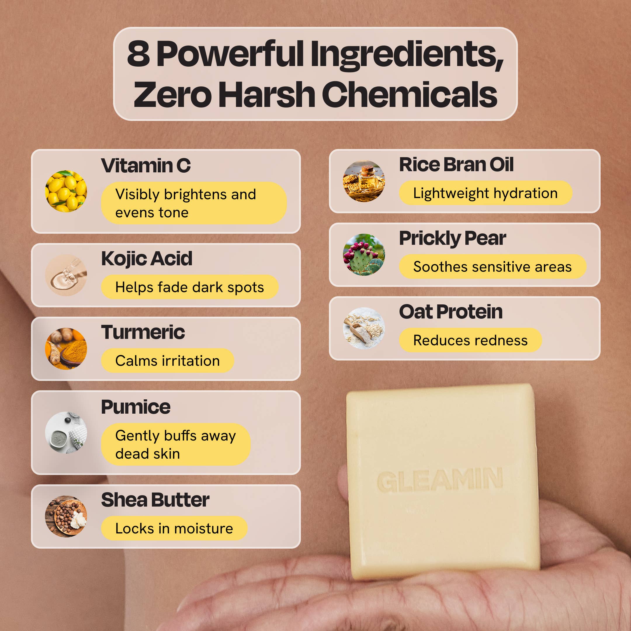 Gleamin - Wholesale Bar Soap - Glow Body Bar5