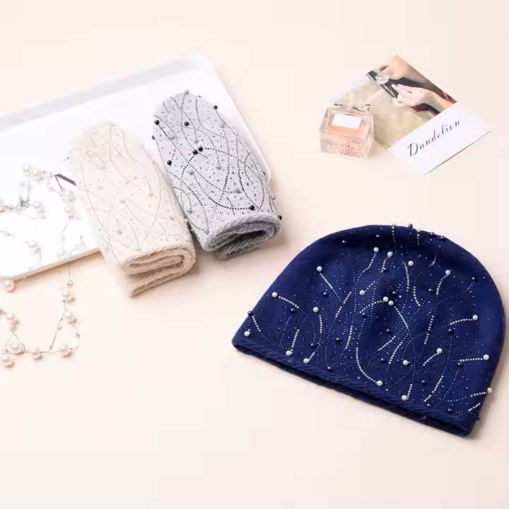 The Pathz - Hats, Bags & Lifestyle - Wholesale Beanie - Women's - Sparkling Beads & Jewel Beanie2