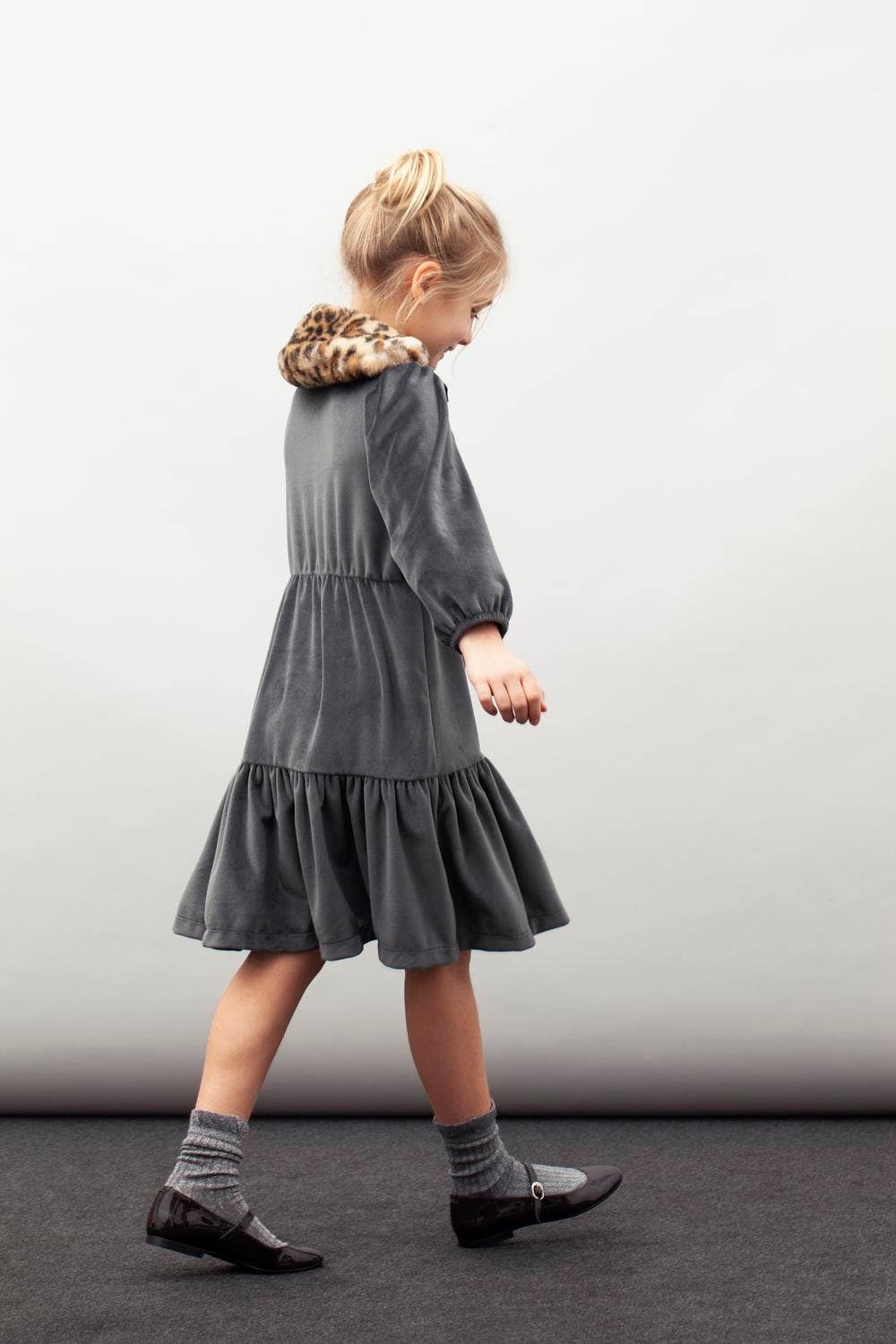 Tocoto Vintage - Wholesale Dress - Kids - Kid Velved Dress W312216