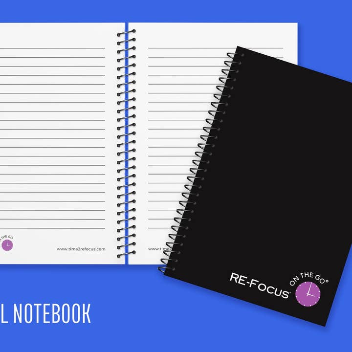 RE-FOCUS THE CREATIVE OFFICE - Wholesale Notebook - RE-FOCUS on the GO Notebooks, ADHD-Informed Design!