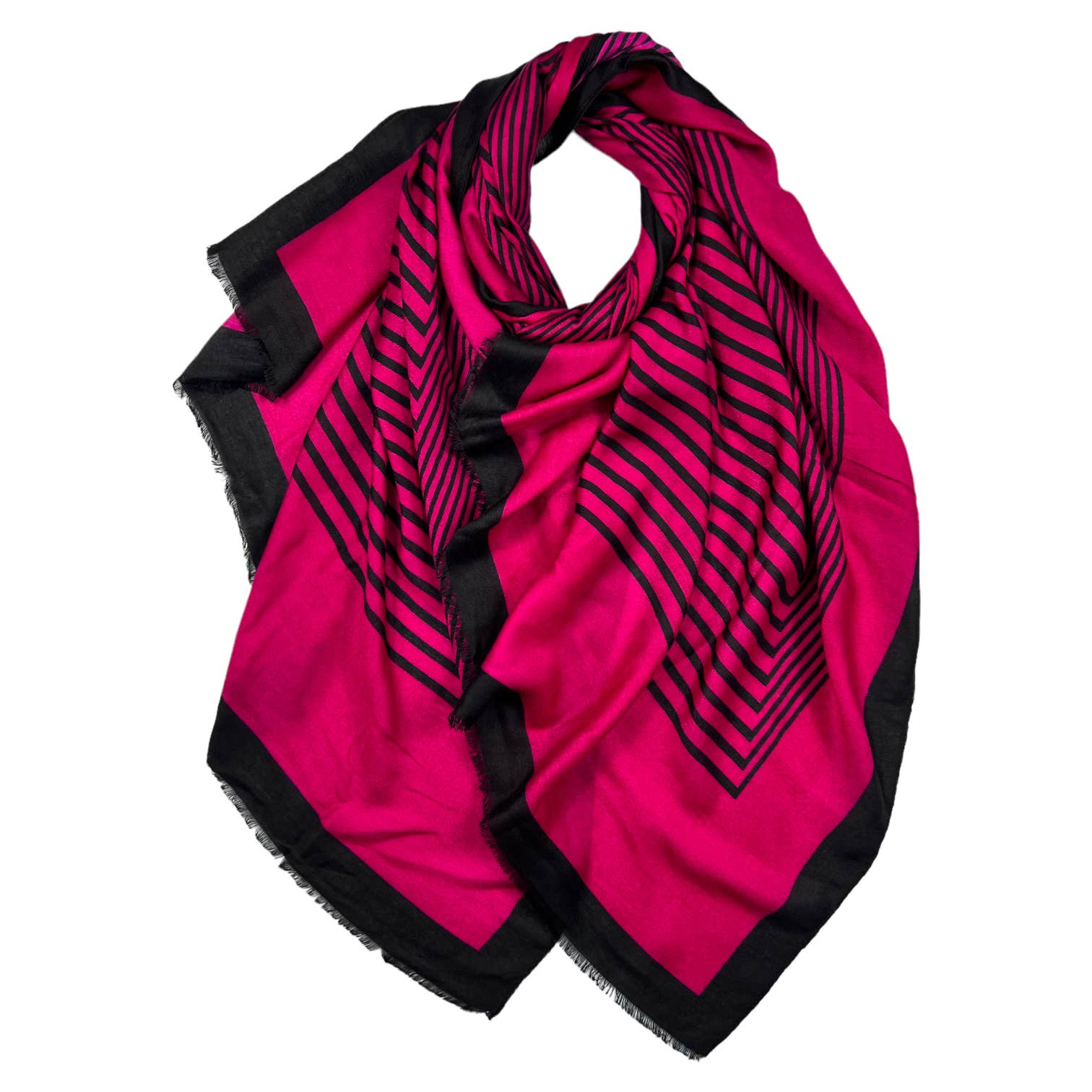 London Scarves - Wholesale Scarf - Women's - Big maze monogram printed scarf1