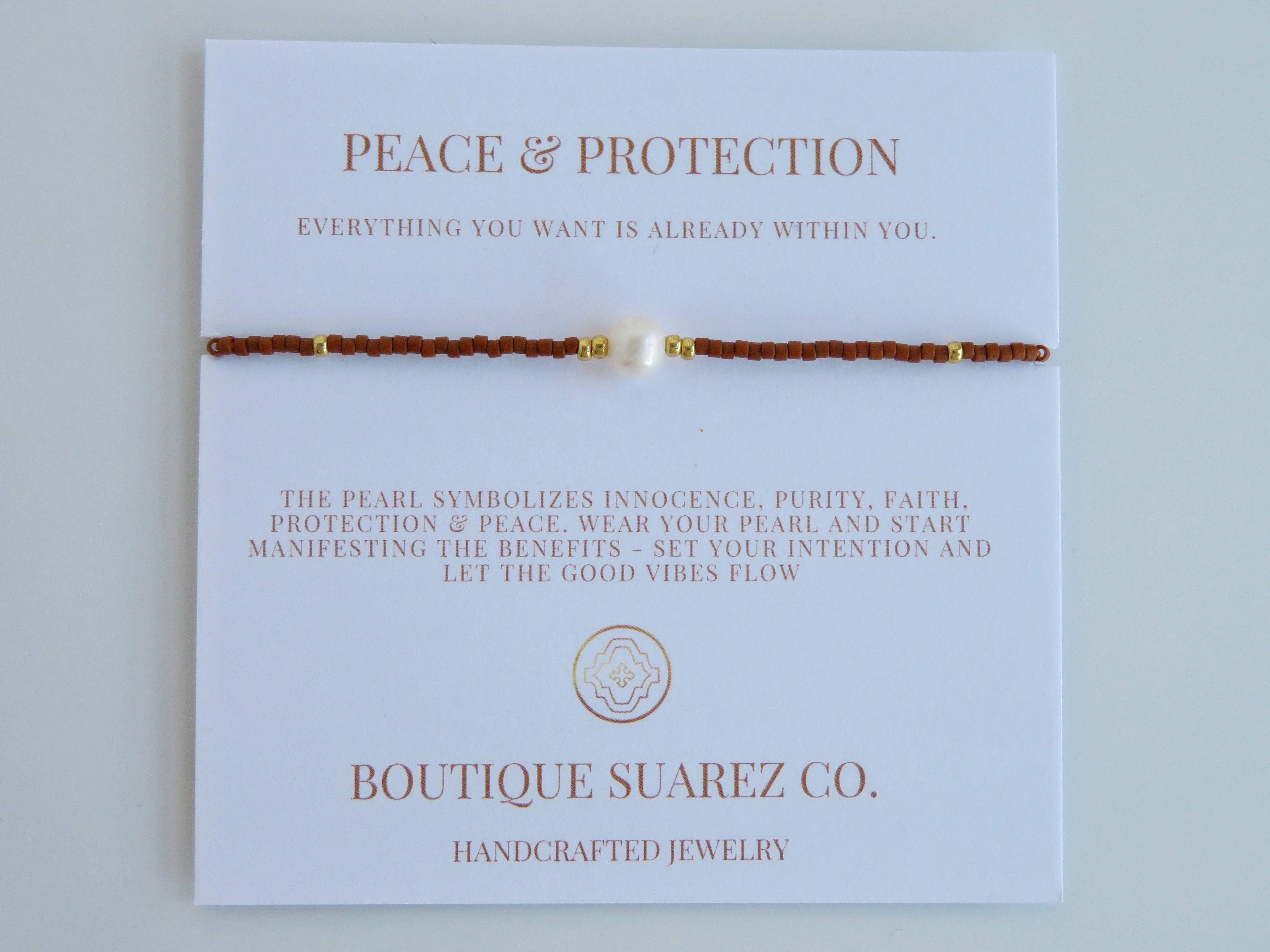 Boutique Suarez Co. - Wholesale Beaded Bracelet - Manifest Peace - Pearl Bracelet88