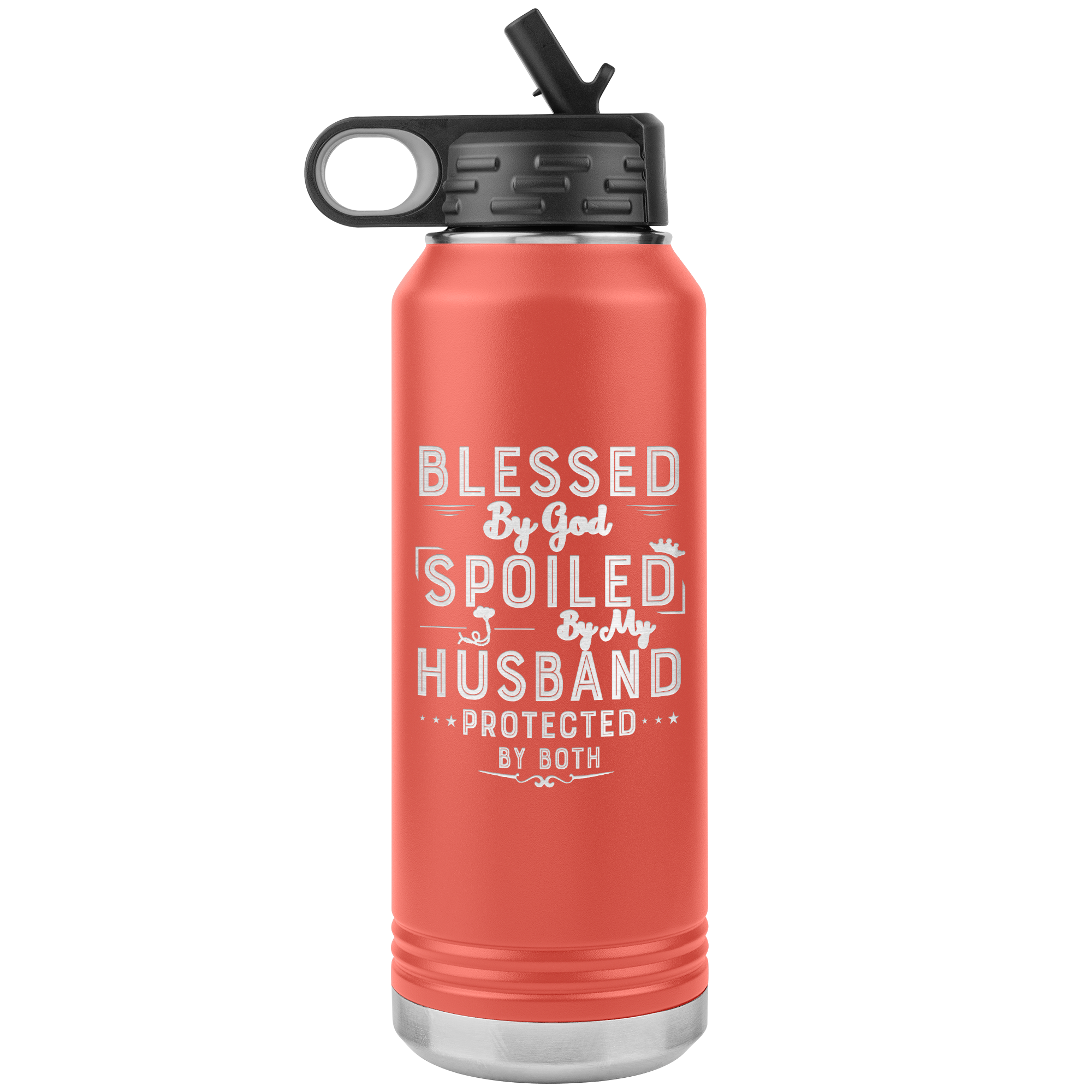 LA Shirt Company - Wholesale Water Bottle - Blessed By God - 32OZ WATER BOTTLE INSULATED2
