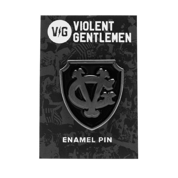 Winger Shield Lapel Pin for wholesale by Violent Gentlemen
