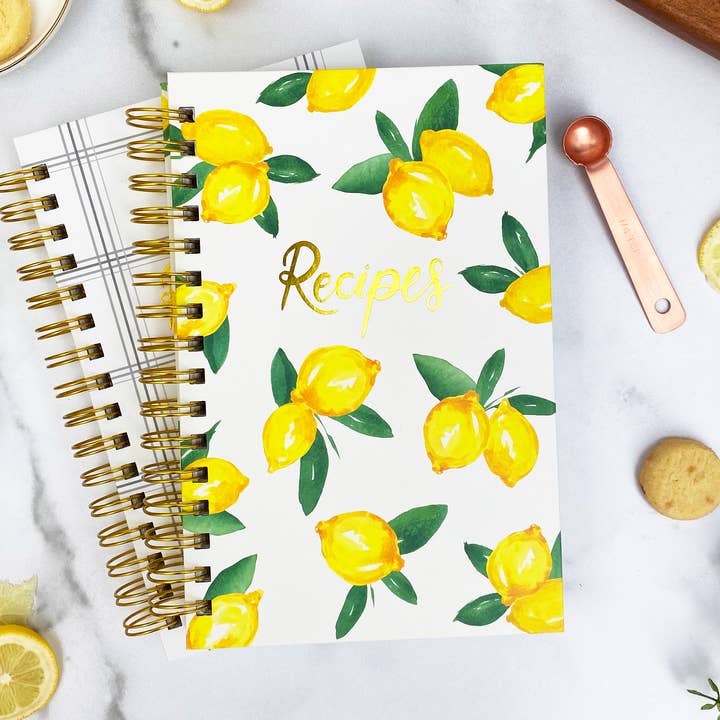 Fall Lemons Kitchen Recipe Hardcover Journal for wholesale by Daisy and Decor