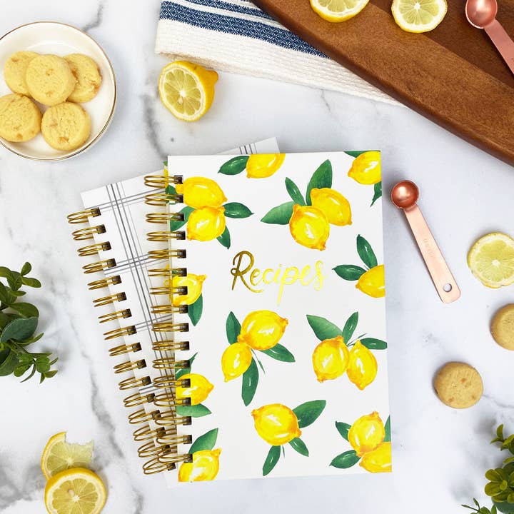 Fall Lemons Kitchen Recipe Hardcover Journal for wholesale by Daisy and Decor