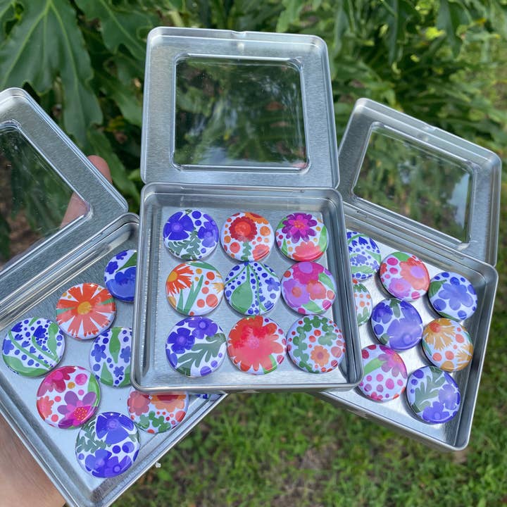 Bloemenmagneten * Magneet cadeau * Bloemmagneten * Magneetpakket voor wholesale door Fox & Crow Paper co.