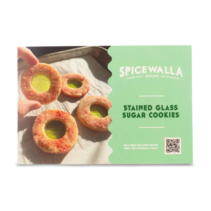 Scheda di ricette per biscotti con zucchero in vetro colorato Spicewalla per la vendita all'ingrosso da parte di Spicewalla