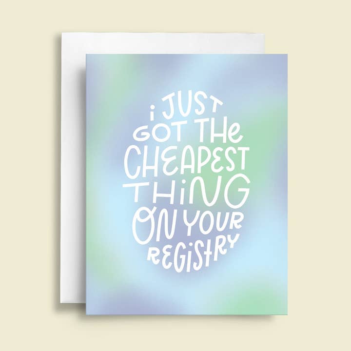 Registry Honest Funny | Jubiläums- und Hochzeitskarte für den Großhandel von Natasia Makes