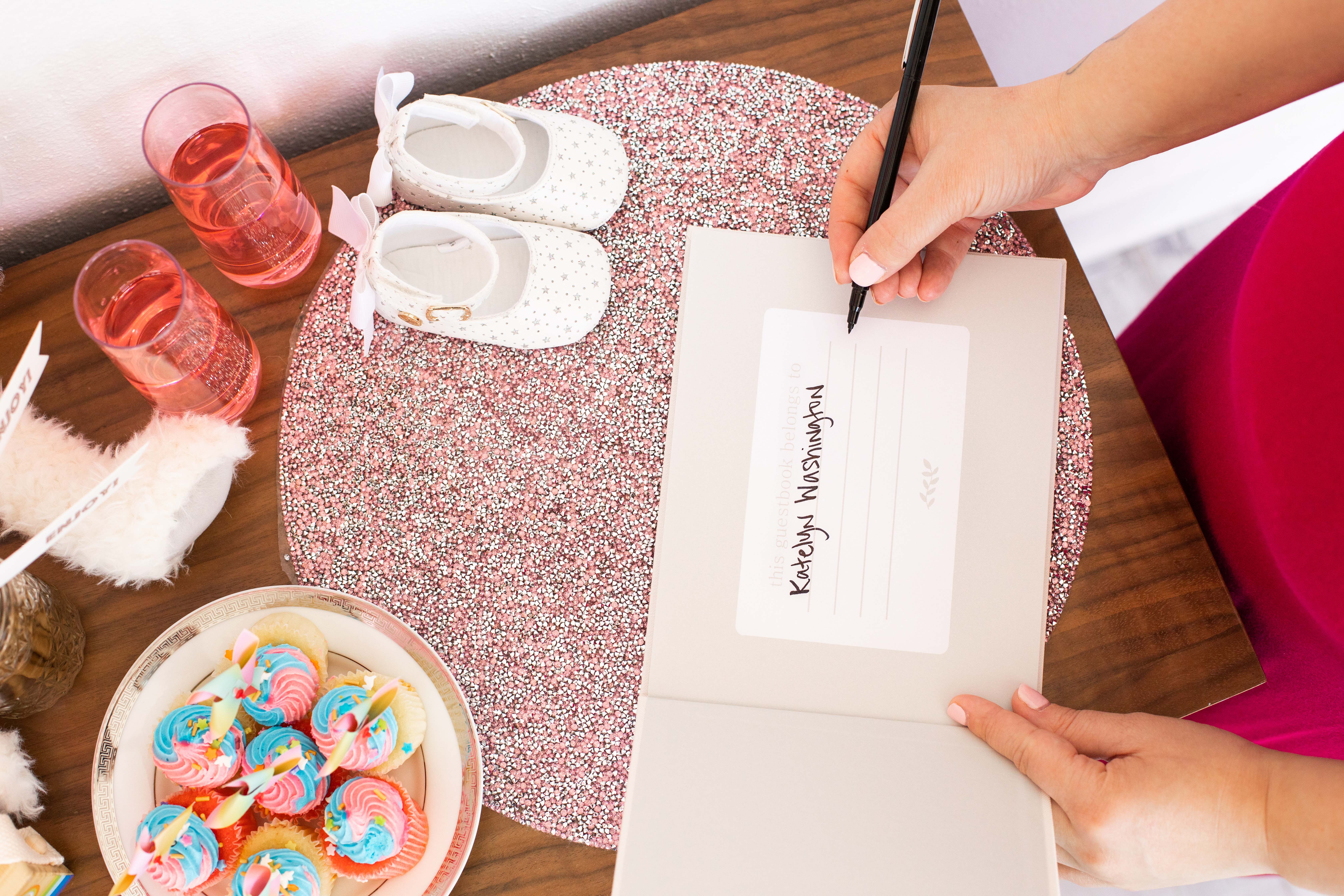 Pearhead - Wholesale Guest Book - Linen Guest Book, Classic Ivory with Gold Script3