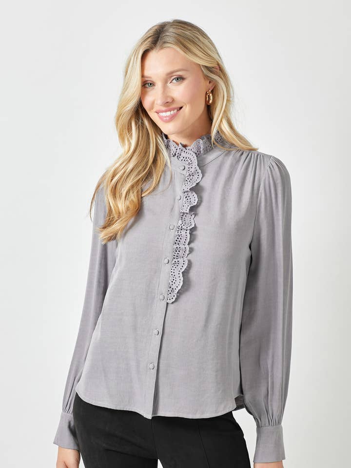 60186 Lace Collar Blouse for wholesale by Mystree