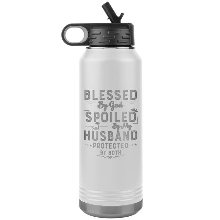 LA Shirt Company - Wholesale Water Bottle - Blessed By God - 32OZ WATER BOTTLE INSULATED14