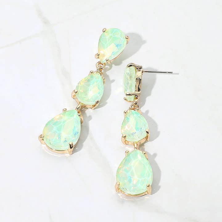 Sensibling Corp. - Wholesale Dangle Earrings - Teardrop Stone Link Dropdown Evening Earrings4