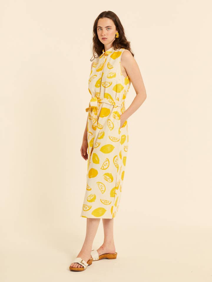 Vestido abotonado limonada for wholesale by Pepaloves