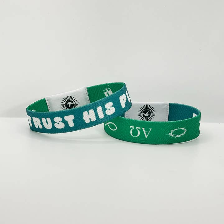 Free Luma - Wholesale Woven/Braided Bracelet - Trust His Plan NFC Bible Verse Bracelet
