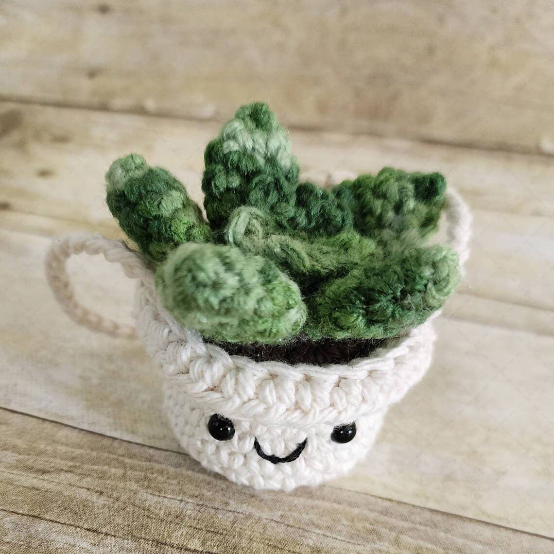 TOMOPOD LLC - Wholesale Car Decorative Charm - Unisex - Mini Crochet Succulent Car Mirror Hanging, Car Plant Decor7