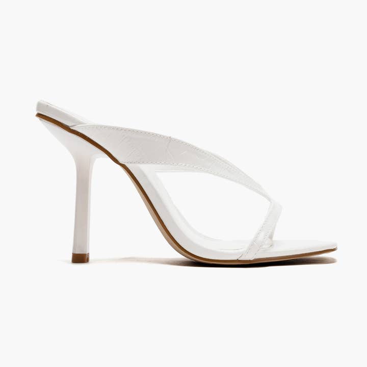 Trendy Riley Mule Thong Heel Fashion Summer Heeled Sandal for wholesale by Like Dreams