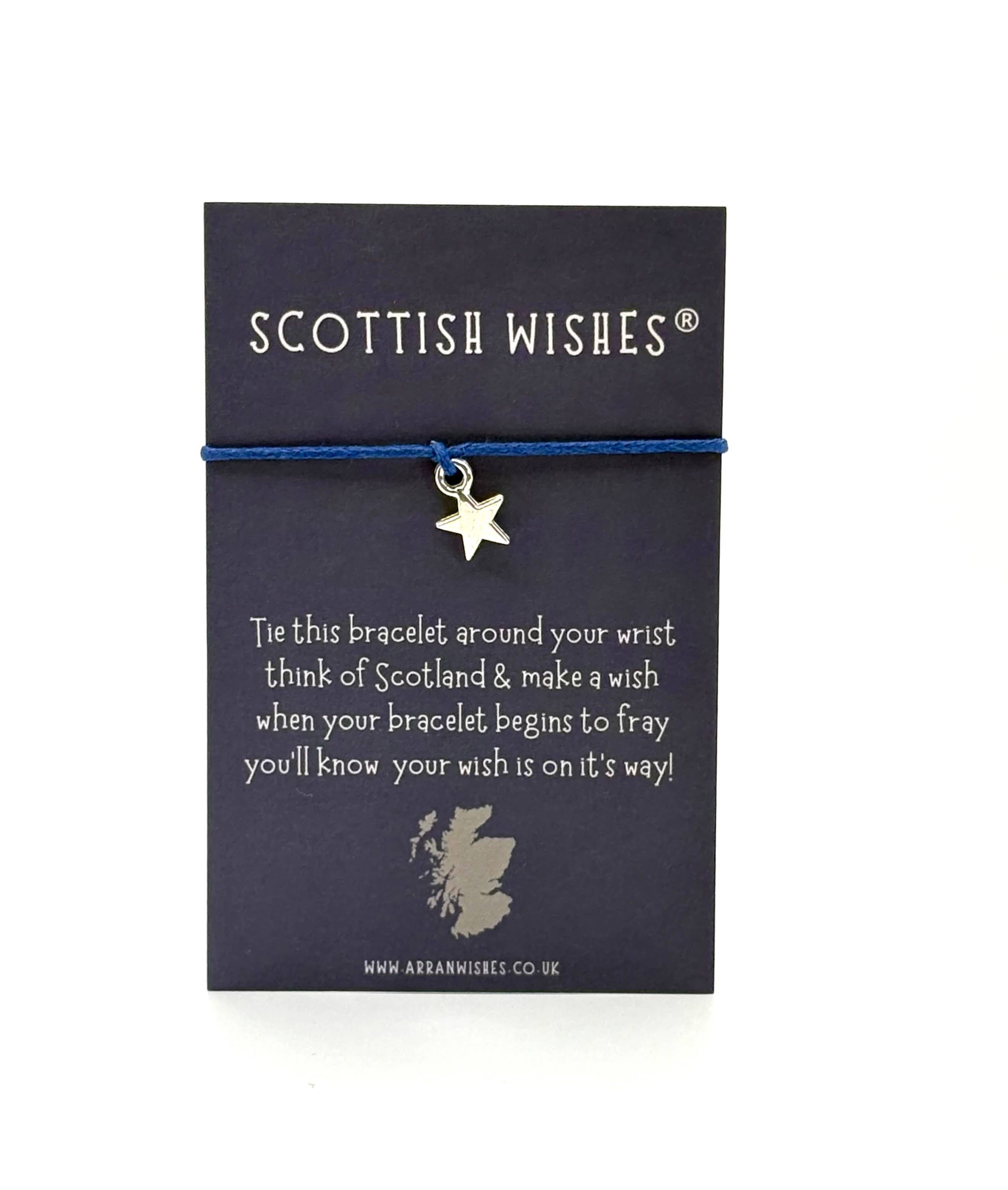 Arran Wishes – Großhandel Armband mit Charms/Anhängern – Schottische Stern-Wunscharmbänder Silber4