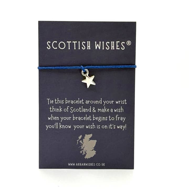 Arran Wishes – Großhandel Armband mit Charms/Anhängern – Schottische Stern-Wunscharmbänder Silber4