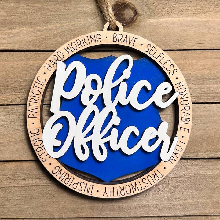 B.VerStrat Designs - Wholesale Ornament - Police Ornament0