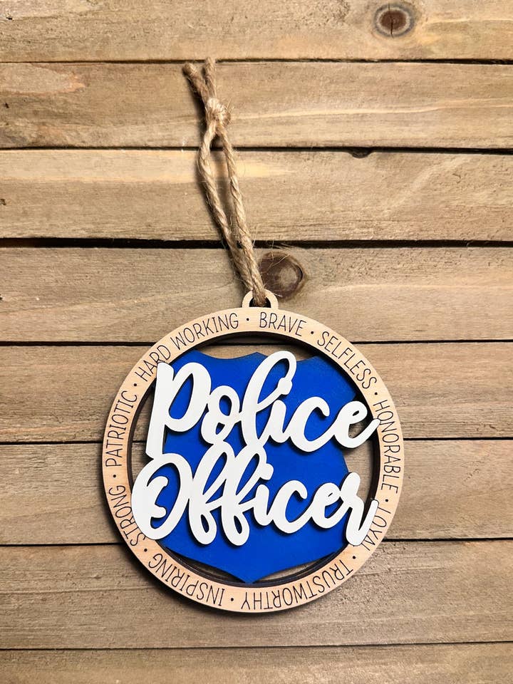 Police Ornament for wholesale by B.VerStrat Designs