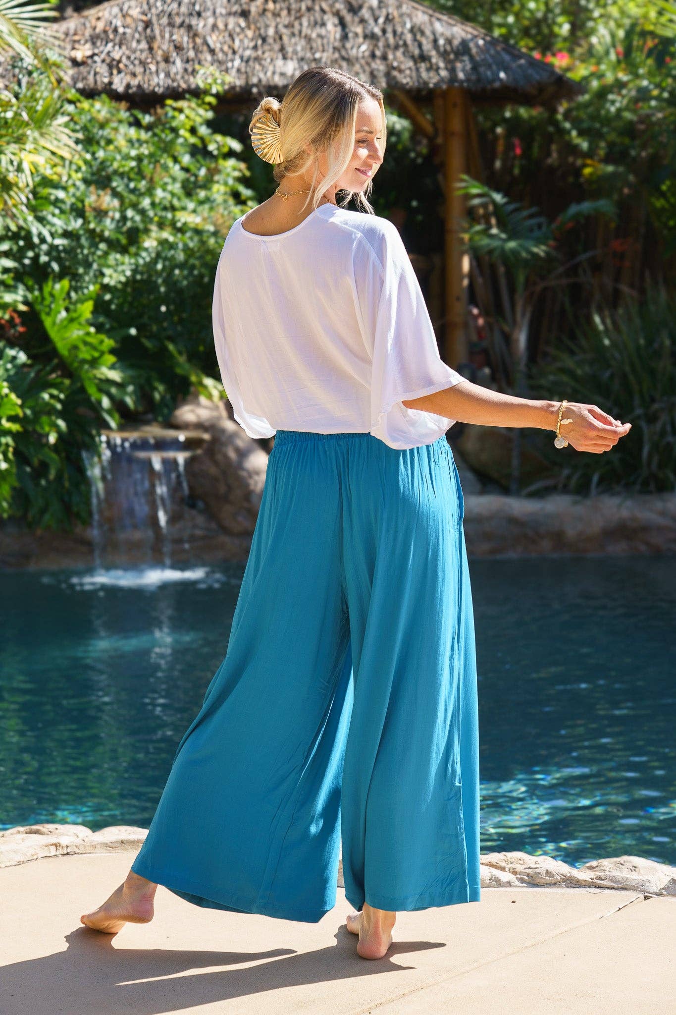 Bali Queen - Wholesale Pants - Women's - Solid Wide Leg Pant6