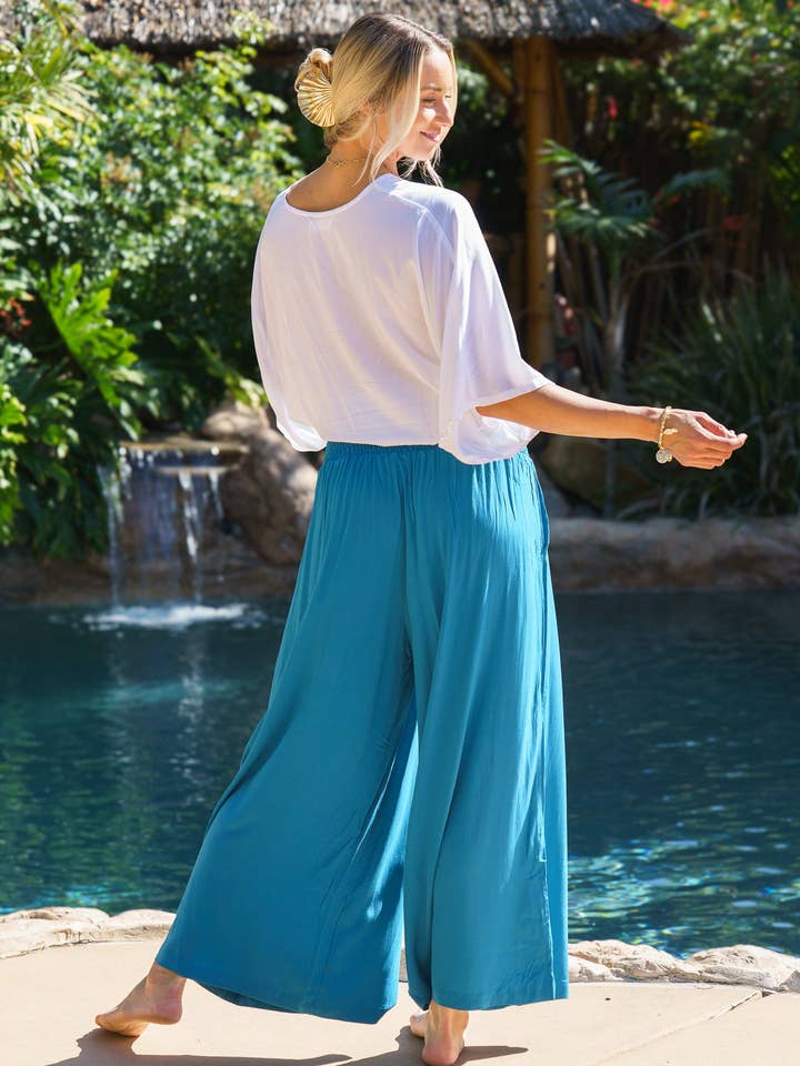 Bali Queen - Wholesale Pants - Women's - Solid Wide Leg Pant6