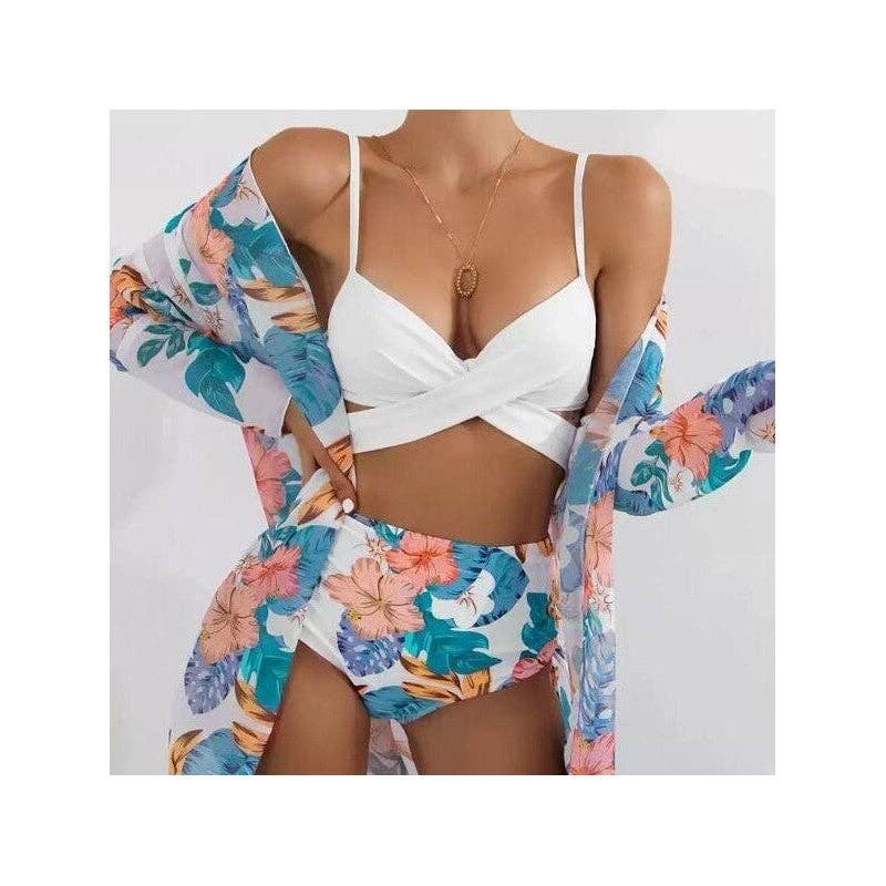Ekartini - Wholesale Two Piece Swimsuit - Women's - Printed Sunscreen Beach Steel Brace Swimsuit Three Piece Set7
