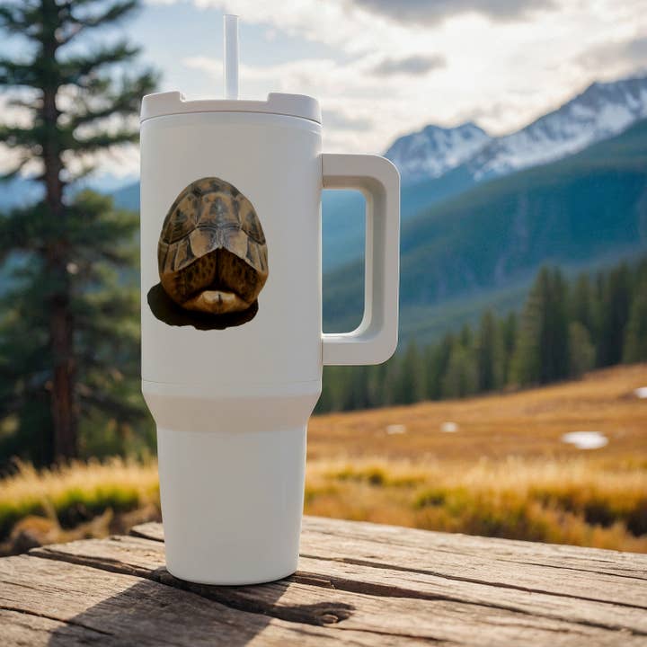 3dRose - Wholesale Insulated mug/tumbler - 3dRose, Tortoise Tucked In Vector Art Cut, Tumbler8