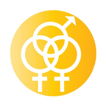 BT765- Bisexual Female 1.25" Button for wholesale by Kalan